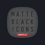 Matte Black SQUIRCLE Icons Apk