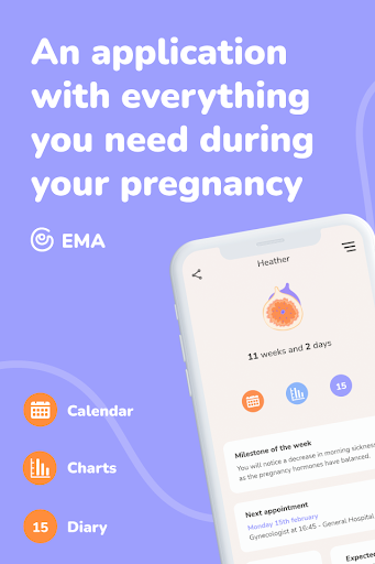 Screenshot of Pregnancy Tracker App - EMA