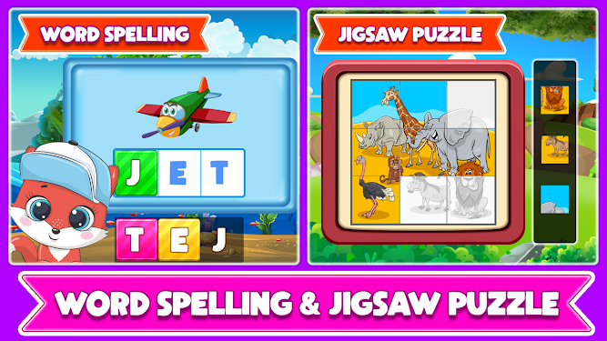 #1. Kids Spelling & Jigsaw Puzzles (Android) By: Girls Fashion Entertainment