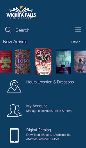 Android application Wichita Falls Library screenshort