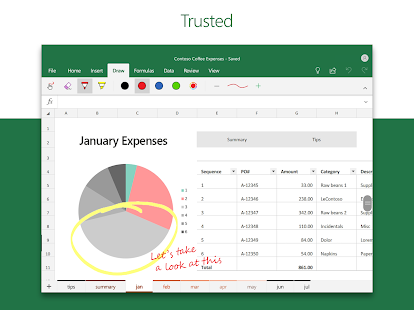 Microsoft Excel: View, Edit, & Create Spreadsheets Varies with device APK screenshots 7