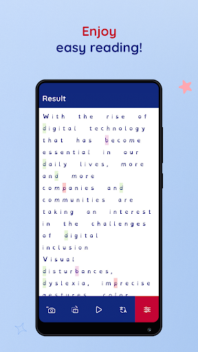 Screenshot of MYdys - aid for dyslexia