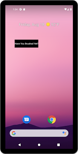 Android application brush - reminder widget screenshort