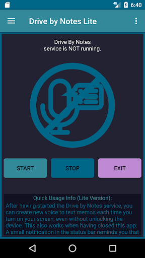 Android application Drive by Notes Lite screenshort