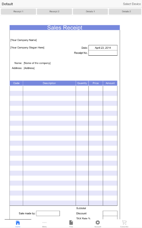Sales Receipt Pro - 0.0.3 - (Android)