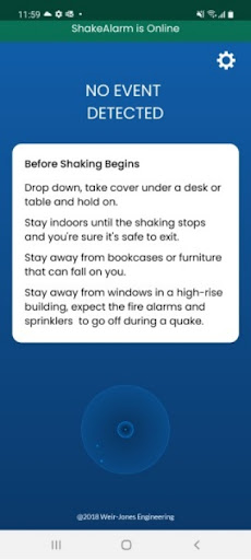 ShakeAlarm Screen 2