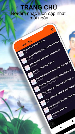 Android application Nhạc Thần Chú Phật Giáo screenshort