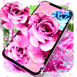 Cover Image of Download Rose pink water drop wallpaper  APK