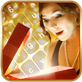 Golden Christmas Keyboard With Photos icon