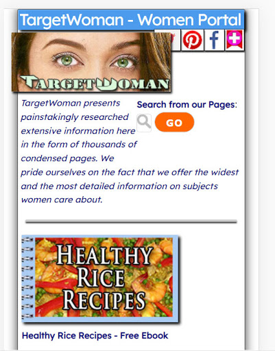 Android application TargetWoman Portal screenshort