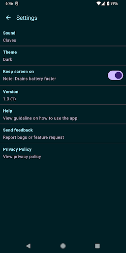 Metronome Screen 2