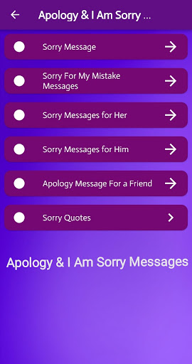 Apology & I Am Sorry Messages Screen 2