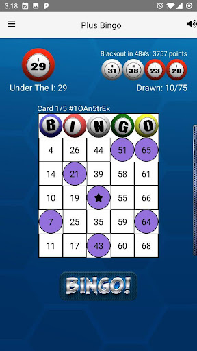 Android application Bingo Plus screenshort