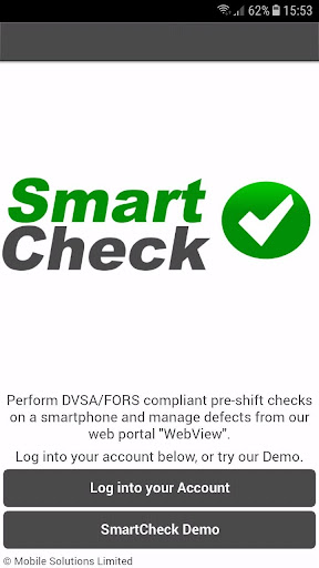 Android application SmartCheck screenshort