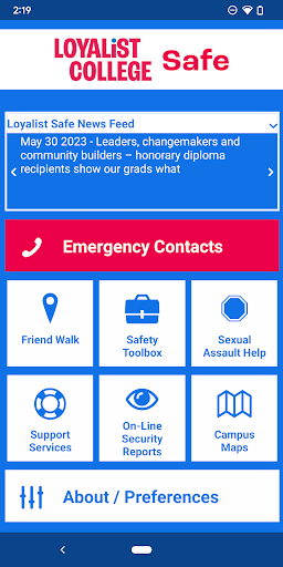 Android application Loyalist Safe screenshort