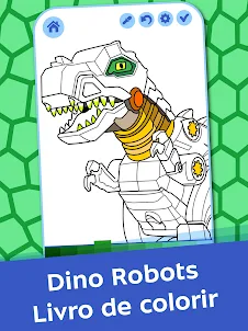 Robôs Dino Colorindo Meninos