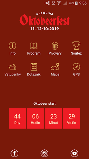 Android application Oktobeerfest Karolina screenshort