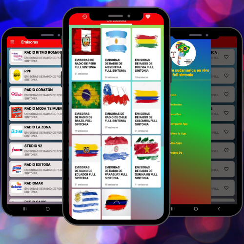 Android application Radios de Sudamerica en vivo screenshort