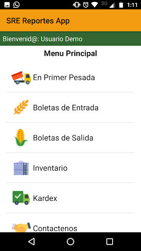SRE Reportes App Screen 2