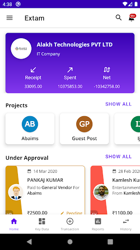 Extam - Business & Expense Man Screen 2