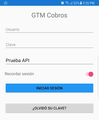 GTM Cobros Screen 2