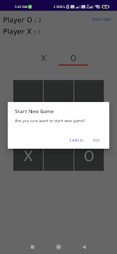 Android application Tic Tac Toe screenshort