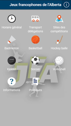 Android application Jeux francophones de l’Alberta screenshort