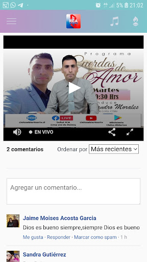 Android application Radio TV Cielos Abiertos screenshort