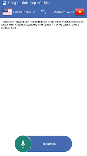 Android application Speech Translates - Ứng dụng h screenshort