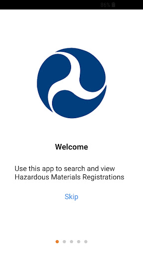 Android application Hazmat Registration Search screenshort