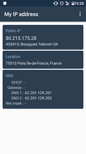 My IP address Screen 2