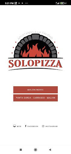 Android application Solopizza screenshort