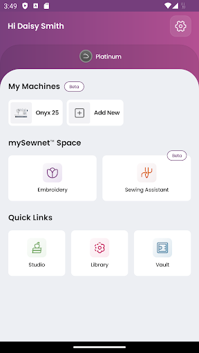 Android application mySewnet screenshort