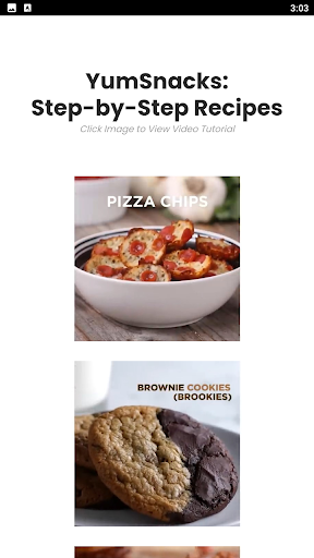 Android application YumSnacks:Step-by-Step Recipes screenshort