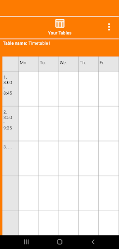 Android application TimetableNotes screenshort