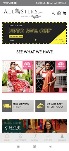 Allsilks - Shop Indianwear Screenshot 2 - AppWisp.com