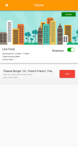 Lion Delivery Vendor Screen 2