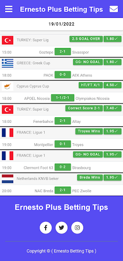 Android application Ernesto Plus Betting Tips screenshort
