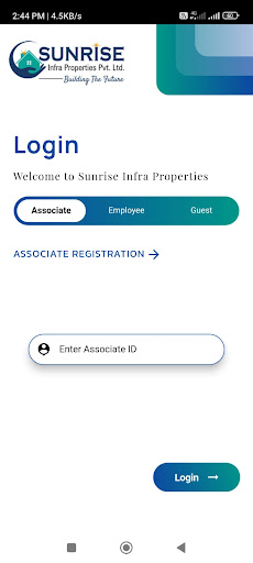 Android application Sunrise Infra Properties screenshort