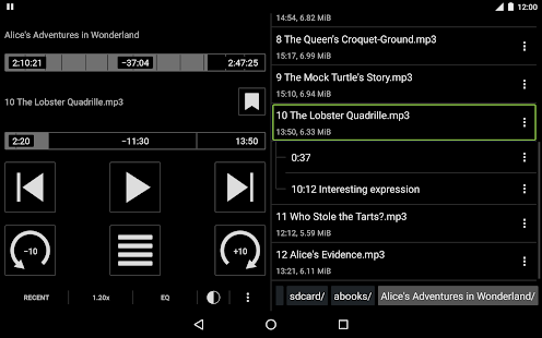 Simple Audiobook Player + Capture d'écran
