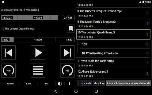 Simple Audiobook Player + Schermata