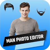 Man Photo Editor : Man Hair, mustache, background icon
