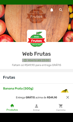 Android application Web Frutas screenshort