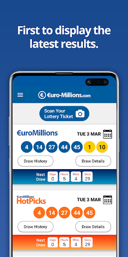 Android application EuroMillions screenshort