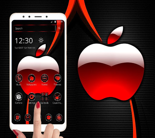Download Red Black Neon Apple Crystal Theme ? Free for Android - Red Black  Neon Apple Crystal Theme ? APK Download 