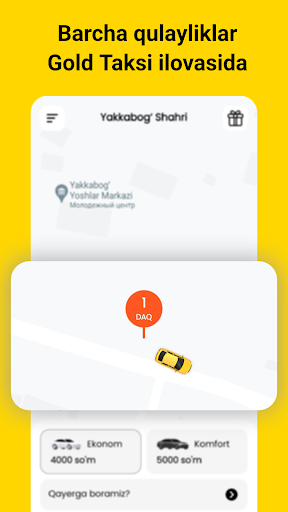 Android application Gold Taksi screenshort