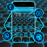 Neon Light Hexagon Theme icon