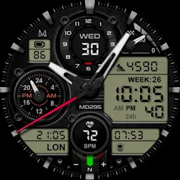 MD295 Analog watch face - Screenshot Image