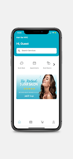 Android application Hair Bar NYC screenshort