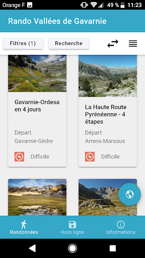 Android application Rando Vallées de Gavarnie screenshort